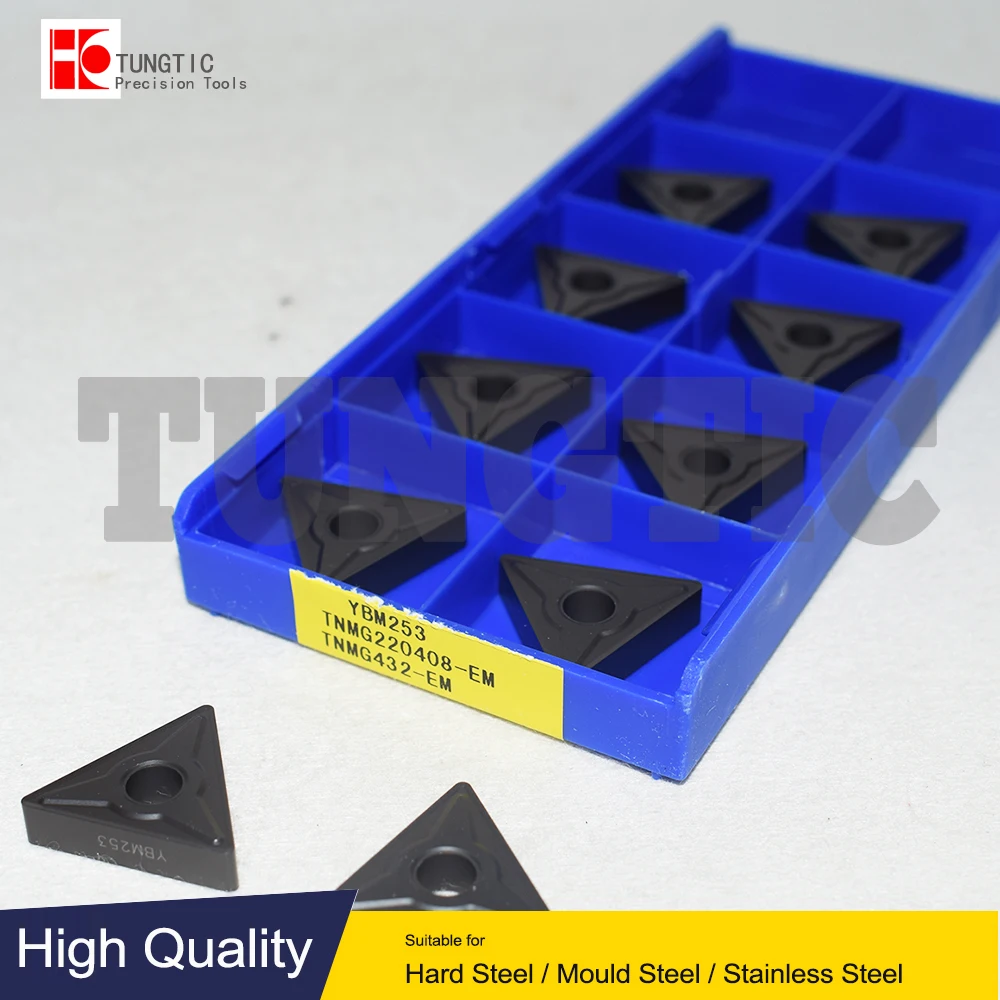 TNMG220408-EM YBM253 YBG202 YBG205 CNC Insert Lathe Cutting Tool Lathe Machining Metal Turning Tools TNMG220408 TNMG 220408