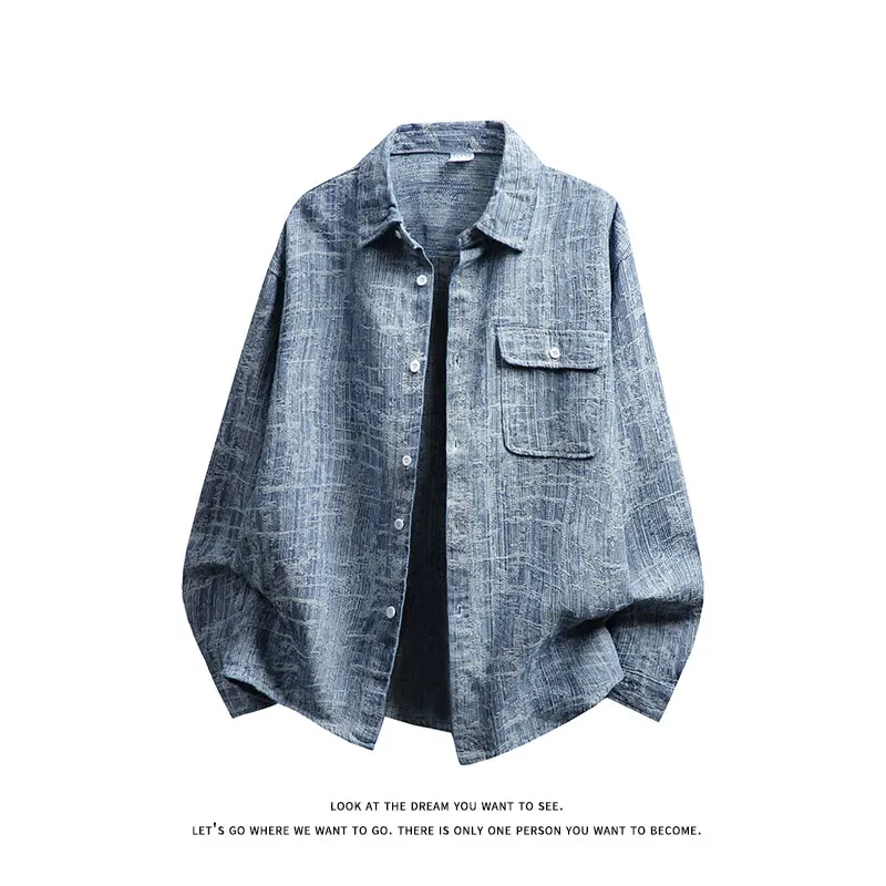 

Мужская джинсовая куртка в стиле ретро для весны и осени, повседневная джинсовая куртка 2026, мужская верхняя одежда больших размеров, подходит для повседневной носки