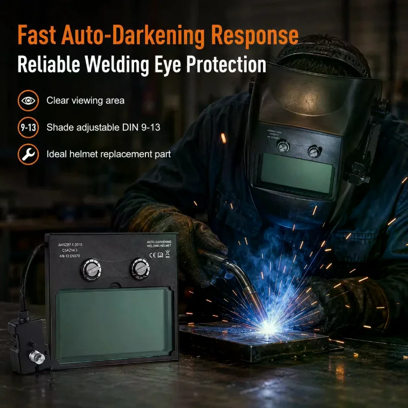 Solar Auto Darkening Welding Helmet Glare Protection Welder Mask for MIG TIG Plasma Cutting Welding Tasks