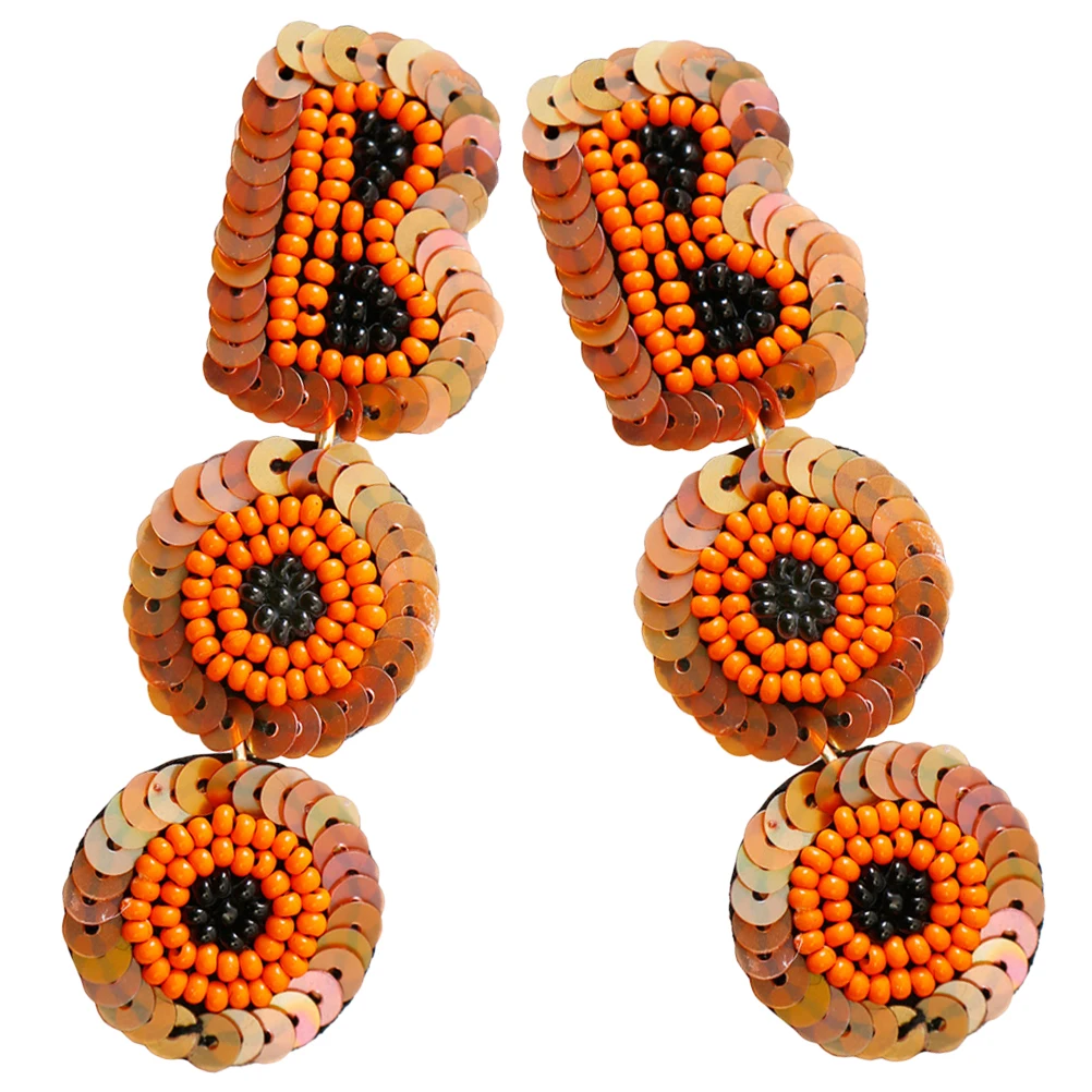 

Letter Sequin Earrings Punk for Women Dangle Halloween Drop Fashion Accessories Funny
