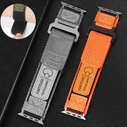 Sports Nylon Loop for Apple Watch band 45mm 44mm Ultra 49mm Tactical Strap for Iwatch Series 8 7 6 5 SE 4 3 42mm 38mm 40mm 41mm