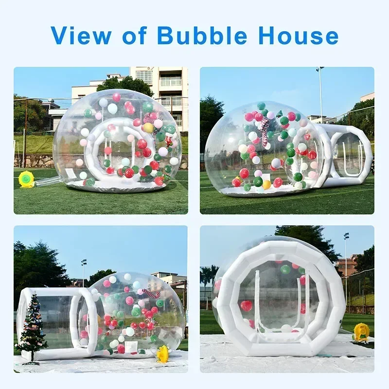 8.2/10/11.5ft Inflatable Clear Bubble House Tent castle With Air Blower Kids toy Event Rental Party Wedding Photography Backdrop