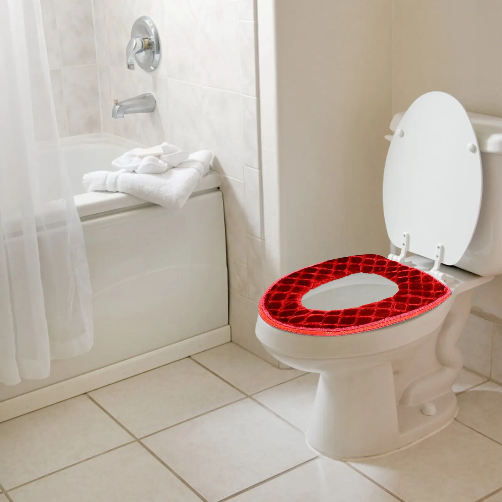 

1 шт. утолщенная эластичная подушка для унитаза, универсальная водонепроницаемая многоразовая накладка на сиденье унитаза, аксессуары для ванной комнаты