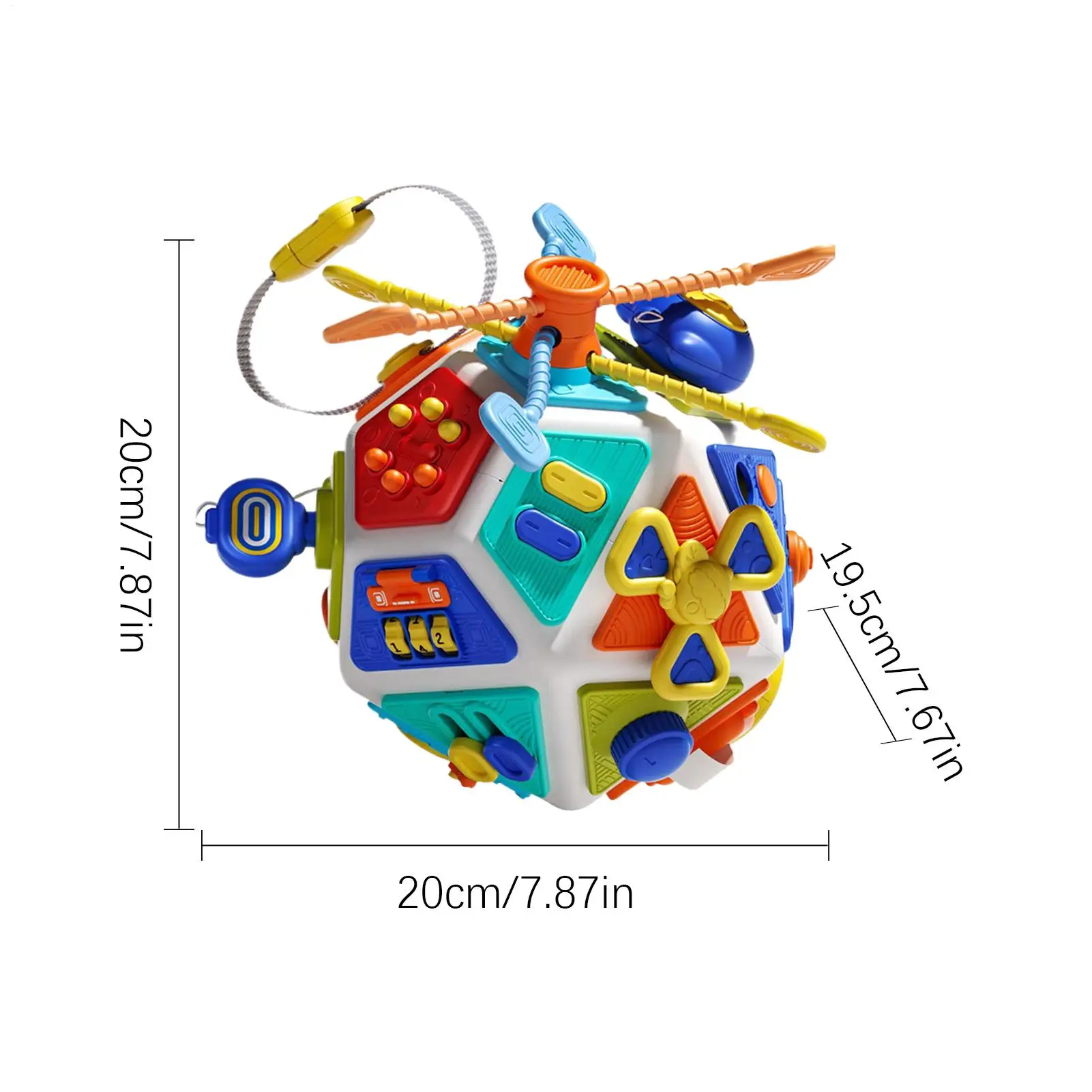 Bola de atividades para bebês, brinquedo educacional de 22 lados para primeira infância, bola infantil com poliedro de 22 lados para crianças, meninos e meninas