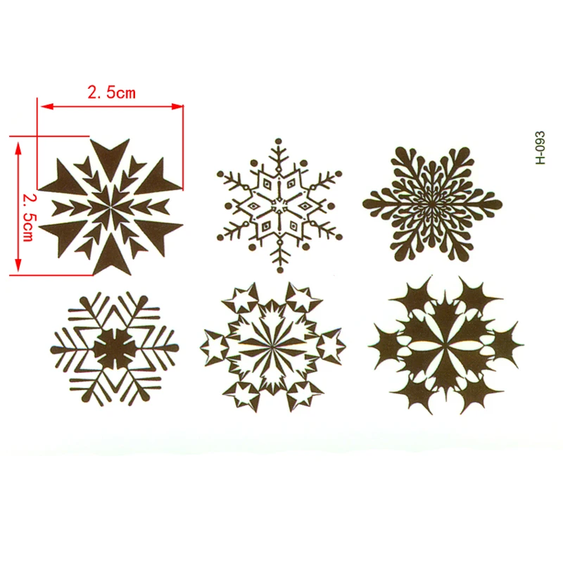 Snowflake Waterproof Temporary Tattoos Sticker Tatuagem Fake Tattoo Body Art Tatuajes Temporales henna Tattoo sleeves Couronne