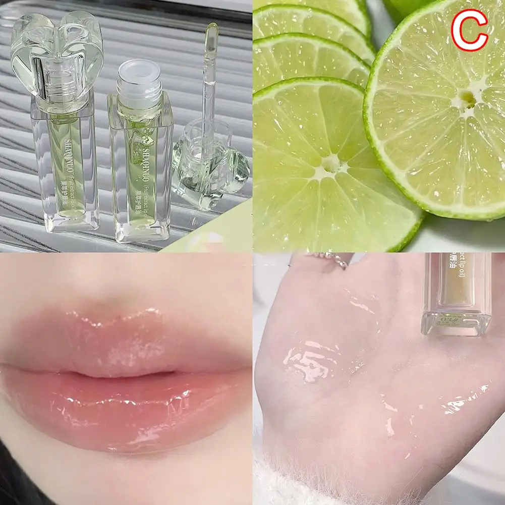 Bálsamo labial de extracto de fruta, hidratante, labios regordetes, líneas de aclarado, Base grieta, solución de labios brillante, lápiz labial y fruta de labios secos-fla N4W3