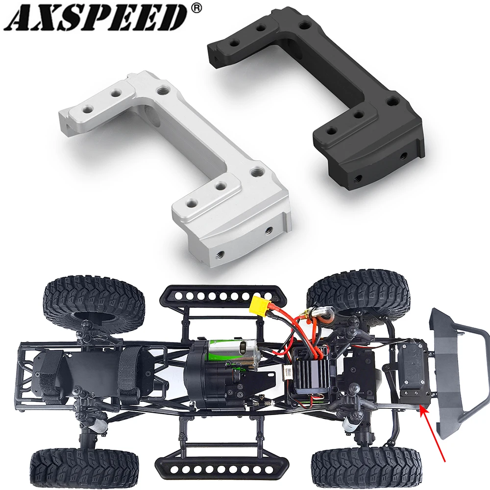 AXSPEED Metal CMS Servo Relocation Front Bumper Mount for 1/10 Axial SCX10 90047 Wrangler 90046 Cherokee Upgrade Parts