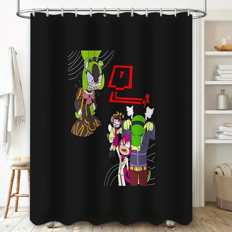Anime Bath Curtain Japanese Kawaii Decor Shower Curtain Sets Waterproof Manga Otaku Gift Home Decor Room Divider Backdrop