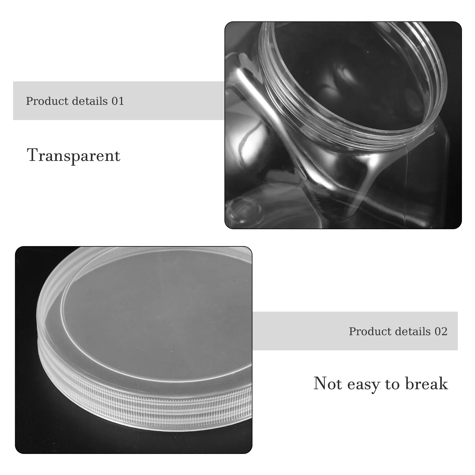 2900ml Wide Mouth Reusable Plastic Bottle Transparent Clear Food Grade Liquid Storage Containers Water Sample Bottle