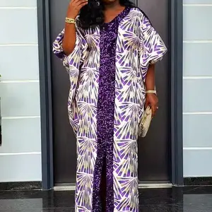 فساتين أفريقية للنساء بالإضافة إلى حجم داشيكي أنقرة الترتر الزي اللباس مسلم حفل زفاف طويل ماكسي اللباس الملابس أفضل 6 فستان حفل أفريقي للمبيعات - رقم 2