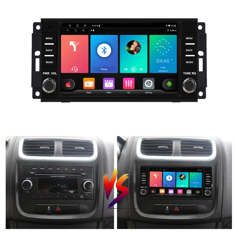 7‘’ Car Radio For Dodge Avenger 2007-2014 Android Carplay Auto Multimedia Player Stereo Video Screen Head Unit GPS Navigation
