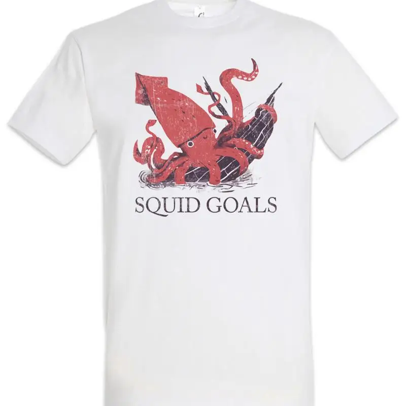 Squid Goals T Shirt Squad Hipster Indie Alternative Sailor Captain Boat