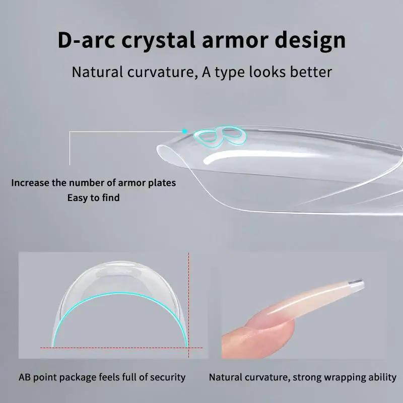 Rocket Shape Full Cover Dual Nail Forms Reusable 1 Box Nail Molds for DIY Manicure Salon Home Use