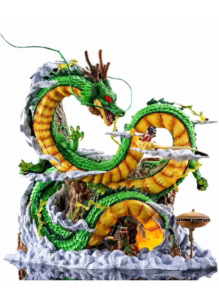 Neue 53cm Dragon Ball Anime Figur Shenron, Goku und Shenron Figurine, PVC-Statue, Modellpuppe, Sammlerstück, Ornament, Spielzeug, Geschenk