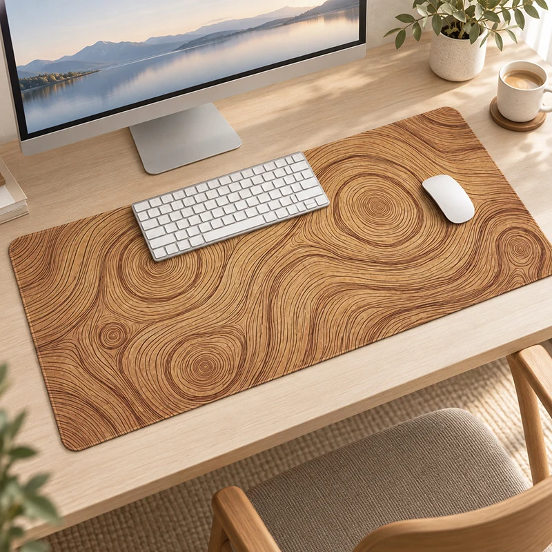 Mouse Pad Wood Grain Tree Rings Gaming printon demand HD Mousepad XXL Mechanical Keyboard Pad Carpet Office Laptop Mouse Mats