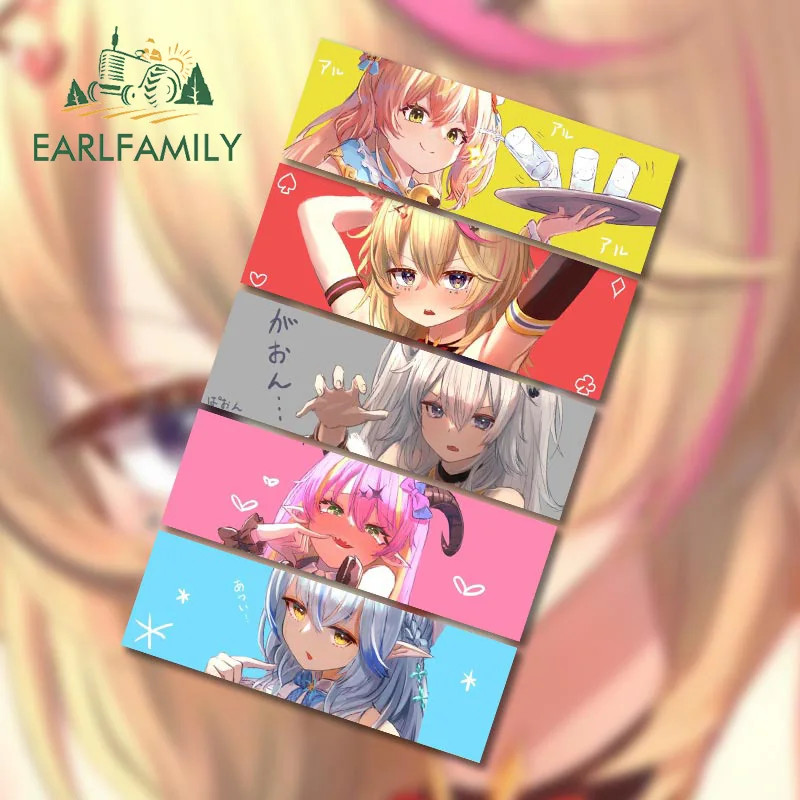 

EARLFAMILY 13 см для Shishiro Botan Hololive Vtuber Chibi виниловые наклейки на машину Мультяшные автомобильные аксессуары наклейки для ноутбука креативные