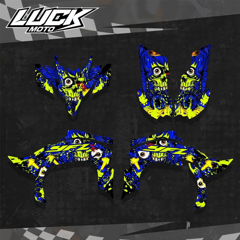 

LUCKMOTO For Yamaha YFZ450R YFZ 450R 2009 2010 2011 2012 Full Plastics Background Graphics Sticker Decal Personality Decoration