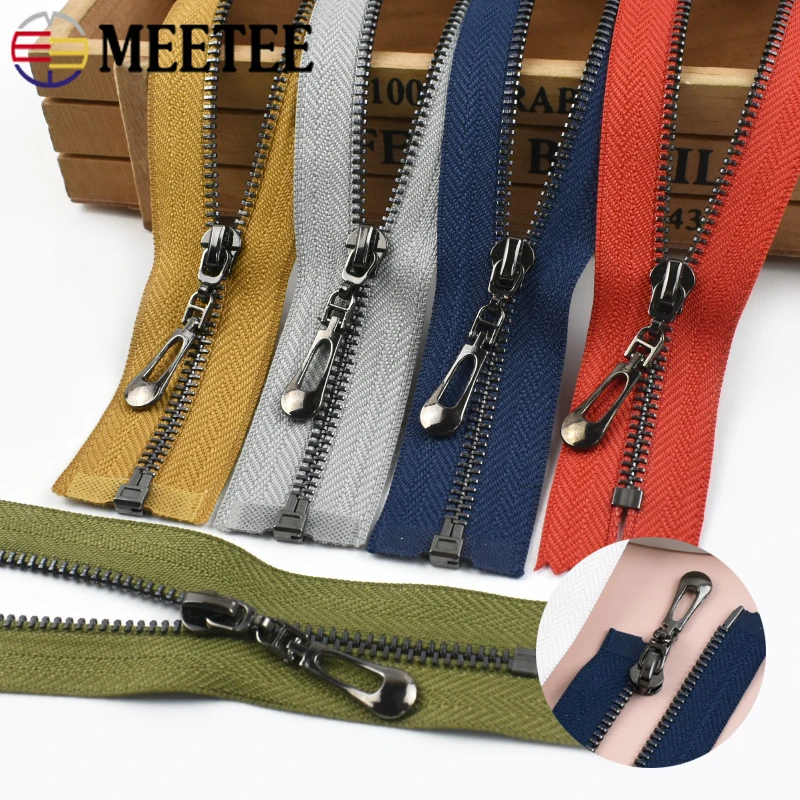 

2/5Pcs 3# Metal Zippers 15-70cm Close/Open-End Zipper Jacket Bags Replace Zips Pocket Decor Zip Repair Kits Sewing Accessories