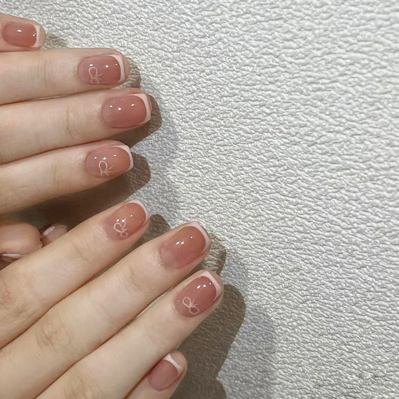 24 pçs cabeça quadrada curta unhas falsas imprensa em pó brilhante prata reutilizável unhas falsas arco 3d strass cobertura completa dicas de unhas arte