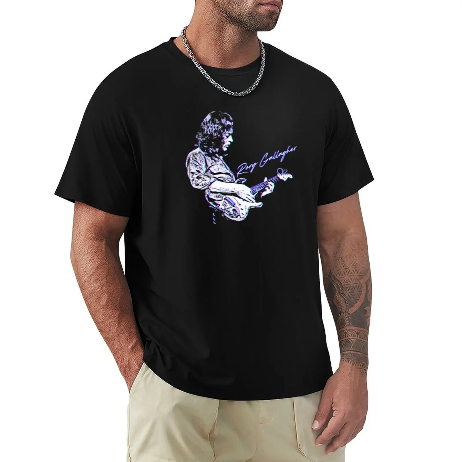

Rory Gallagher Psychedelic Style T-Shirt anime clothes Short sleeve tee sweat shirts, men