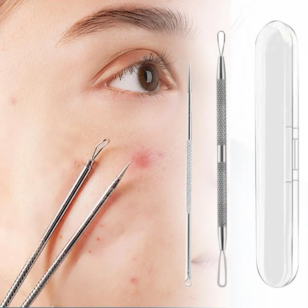 Roestvrij staal Acne Presser Acne Puistjes Mee-eter Extractor Remover Pore Cleaner Gezichtsreinigingstool