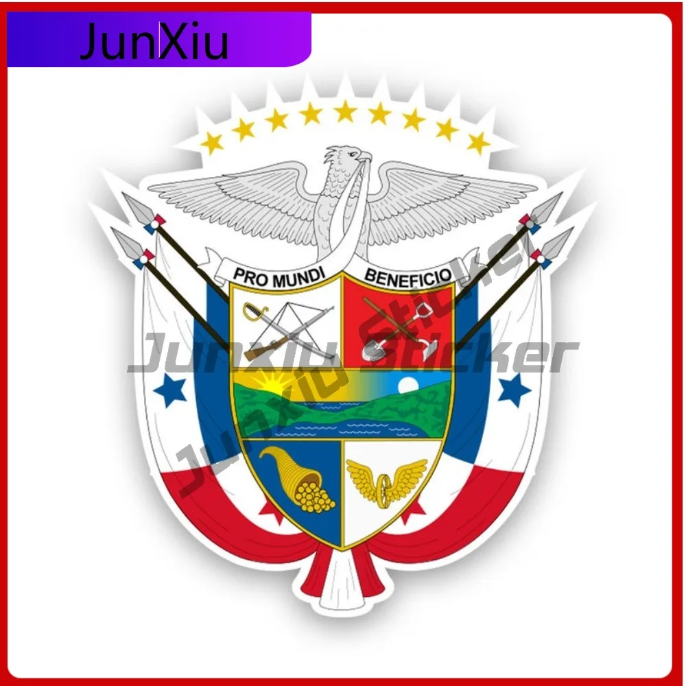 

Panamanian Coat Of Arms Sticker Uv Protected Decals Uv Protected Panama Flag Pan Pa Coa Cool Style Wall Use Waterproof Vinyl