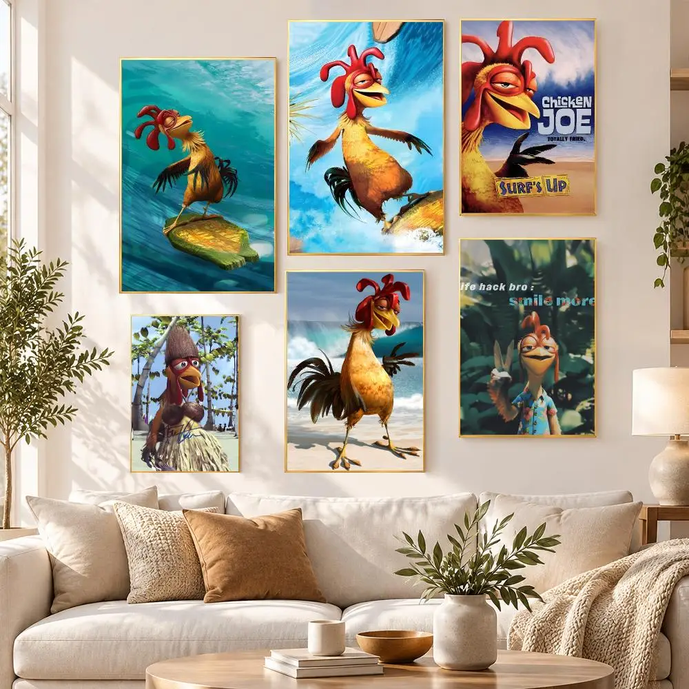 Movie Popular Chicken Joe Flag Meme Poster HD Waterproof PP Self Adhesive Aesthetic Bedroom Dorm Gaming Room Home Decor Gift