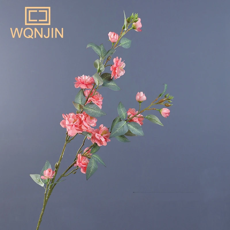 1PC,Artificial Camellia Silk Flowers Fake Camellia Artificial Flowers Branch for Wedding Party Backdrop Home Table Garden Decor