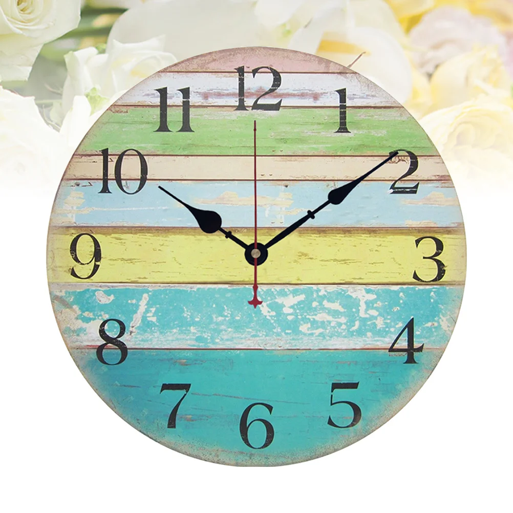 

Retro Wooden Wall Clock Silent Hanging Clock For Living Room Bedroom Kitchen Decor Chic Fashion Wall Hanging Timepiece