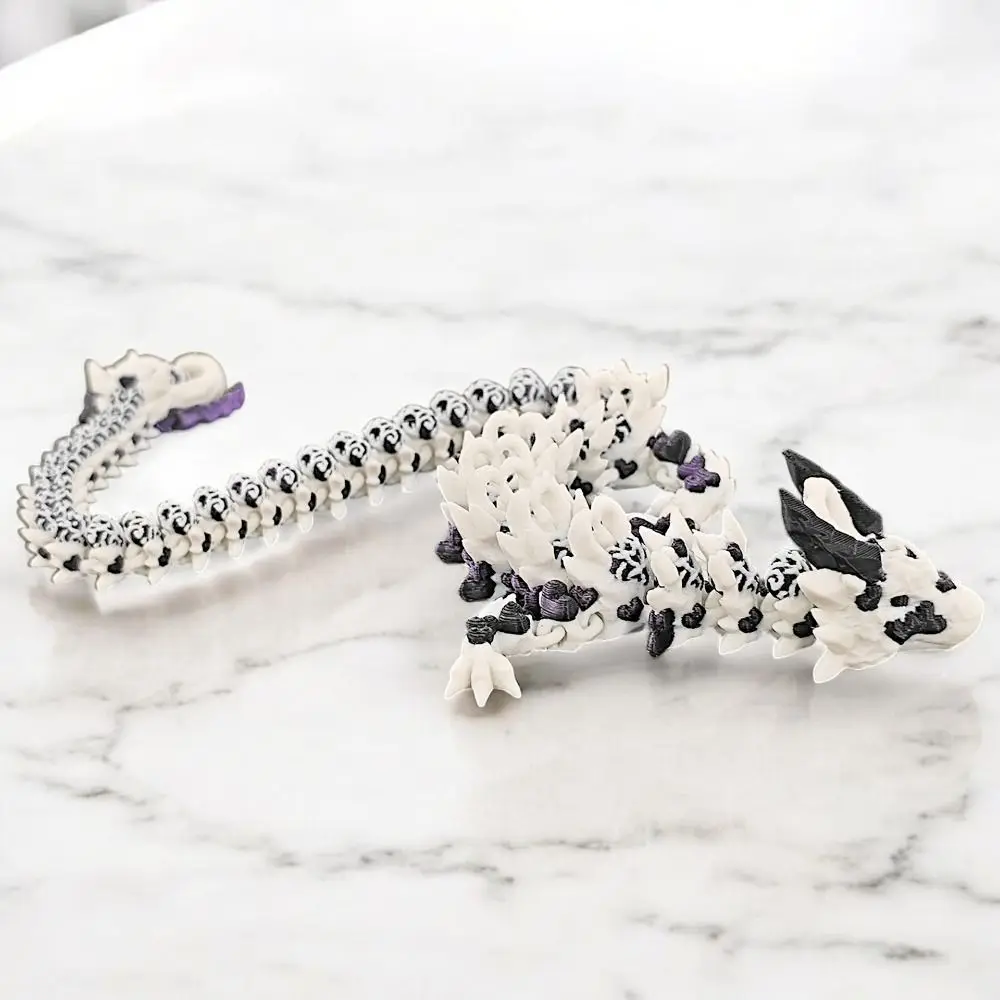 Simulasi Mata Naga Cetak 3D Cetakan All-in-one Laser Naga Diceratops Cetak 3D Naga Cina Sendi Poseable