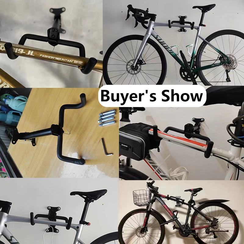 جدار شعاع الطريق شنقا الرف دراجة أطفال سكوتر شماعات اختياري طوي هوك قابل للتعديل جبل ث / حافة عبودية الحزام #2