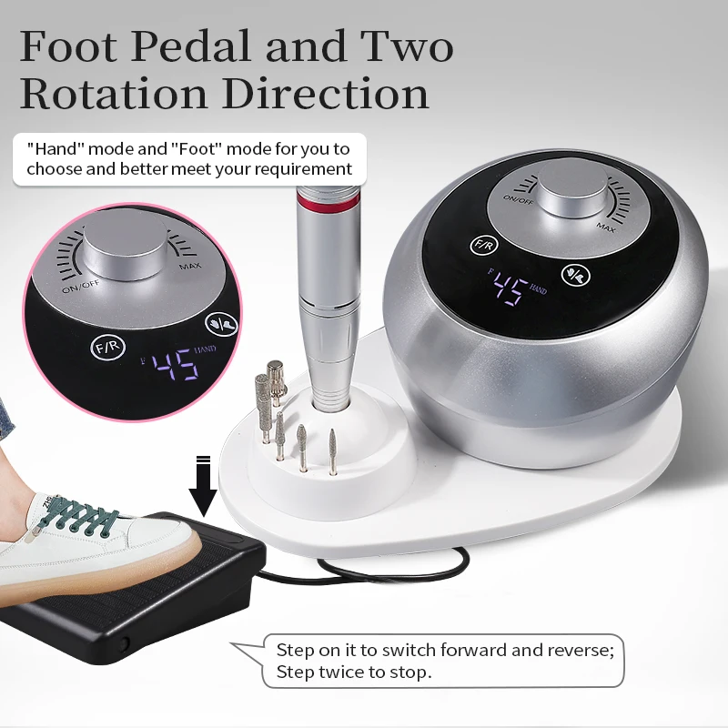 Professionele Elektrische Nagelboormachine Draaibank Schuurmachine Cutter - Gel Manicure Motor voor Apparatuur Stylist Gereedschap Levert 45000 Rpm