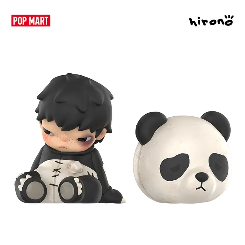 Hirono Pop Panda Hangende Kaart Hanger Origineel Speelgoed Pop Leuke Actie Anime Figuur Desktop Ornamenten Collectie