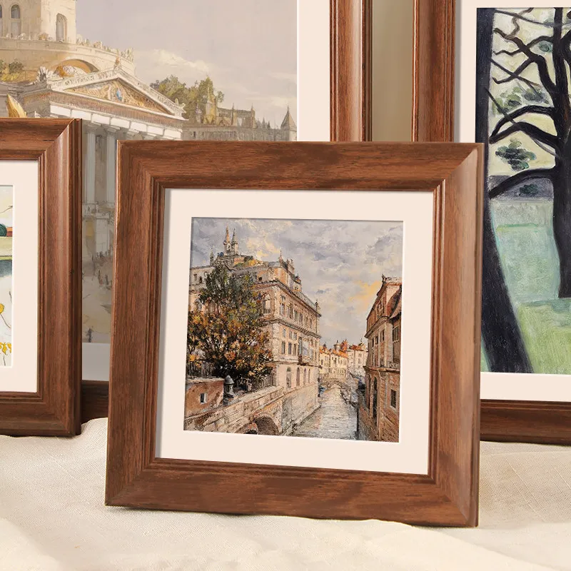 Square wall-mounted photo framing frame, square oil painting empty frame Personalized gifts Home garden cornice foto Decoration