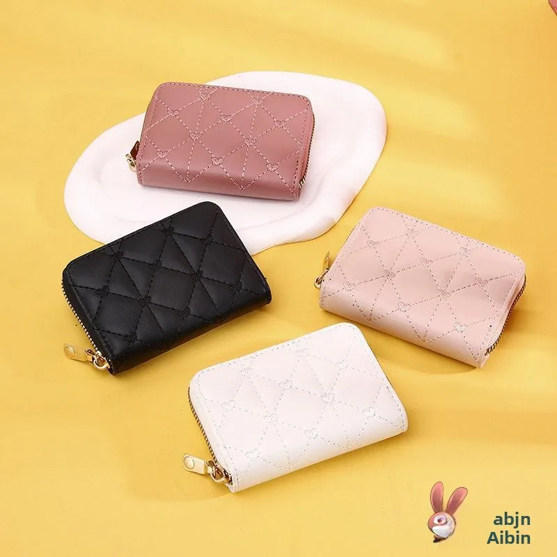 Women's Multi-Card PU Leather Accordion Wallet Zipper Coin Purse Driver's License Card Holder Fashionable Popular New Model