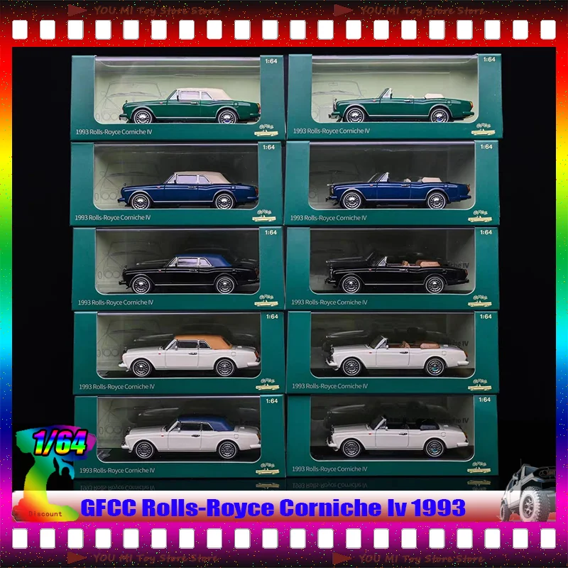 

New In Stock Gfcc 1:64 Rolls-Royce Corniche Iv 1993 Vintage Car Alloy Miniature Rolls-Royce Diecast Model Toys Kids Gift