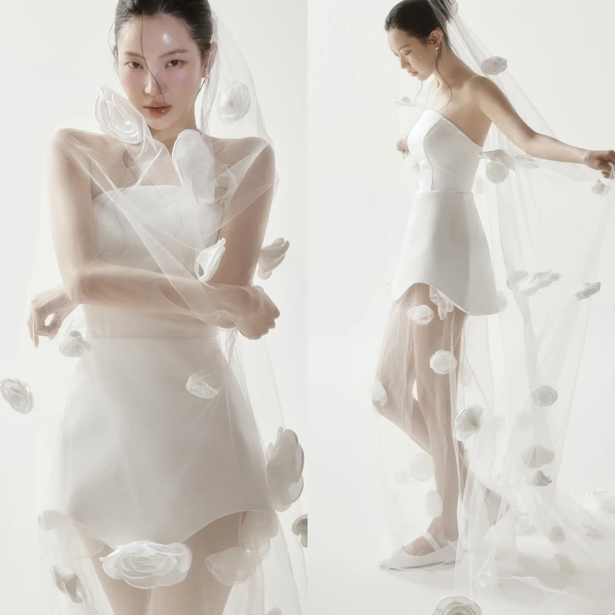 فستان زفاف أبيض مخصص بطول قصير على شكل حرف a بسيط كلاسيكي بدون حمالات لحفلات الزفاف فستان حفلات نقية بدون حمالات