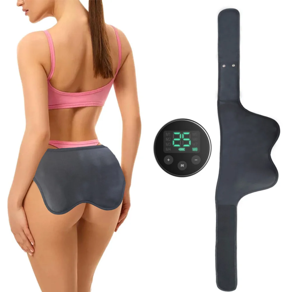 Massaggiatore per il sollevamento del sedere Ems 8 modalità Stimolatore muscolare a 25 livelli per la tonificazione della modellatura dei glutei, design ergonomico con display HD