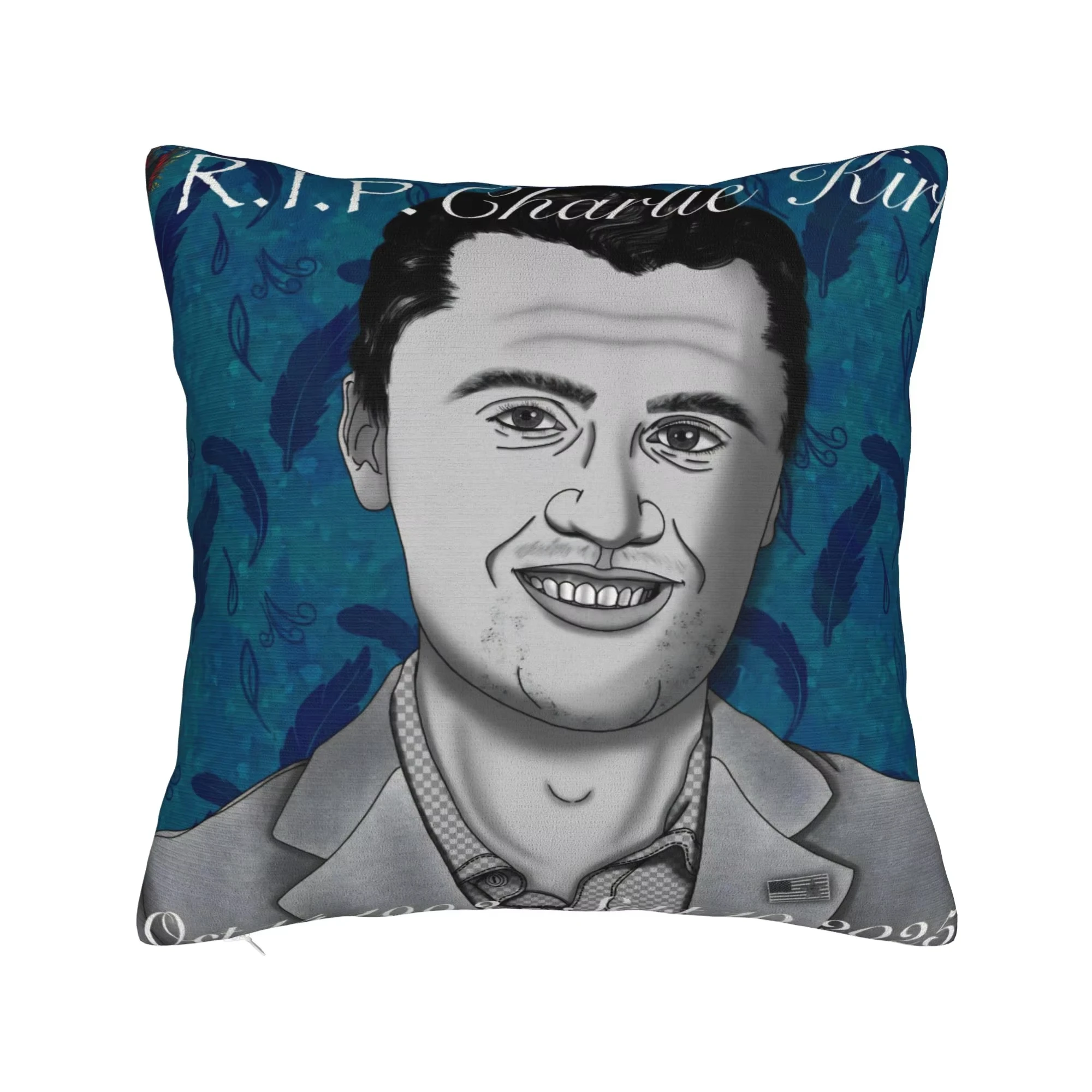 Dubbelzijdige Charlie Kirk R.I.P kussensloop, vintage zachte kussensloop voor bank en slaapkamer decor - afbeelding 1