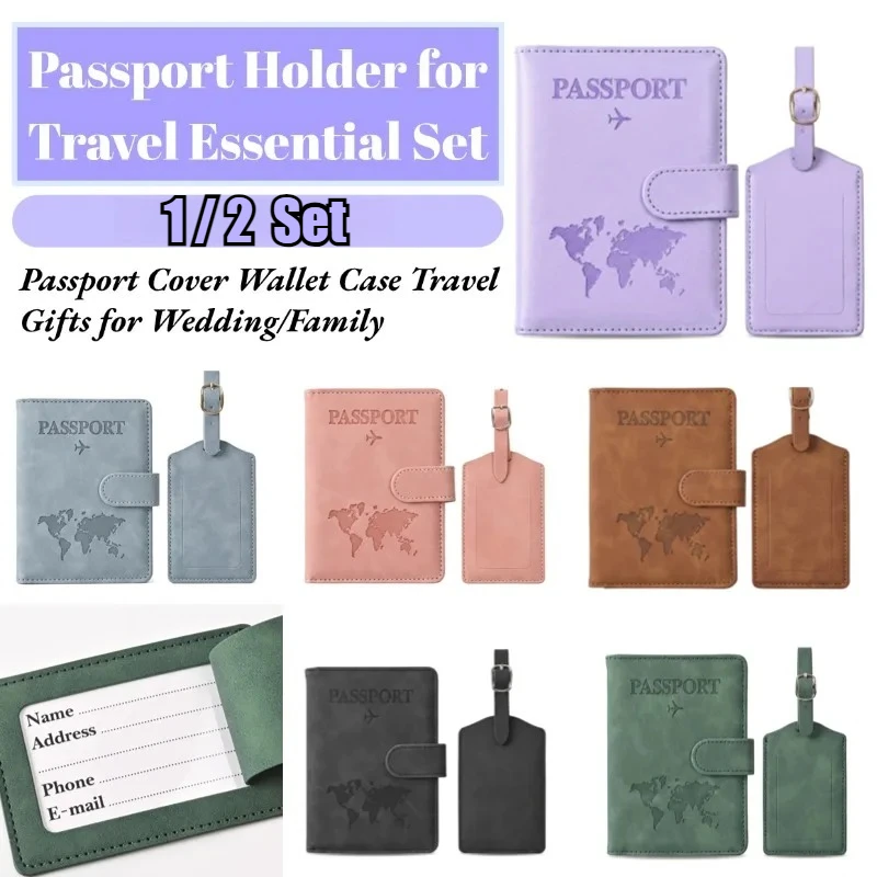 

RFID Blocking Passport Holder PU Leather Water Resistant Case with SIM Card Slot Pockets for Women Family Vacation Wedding Gifts