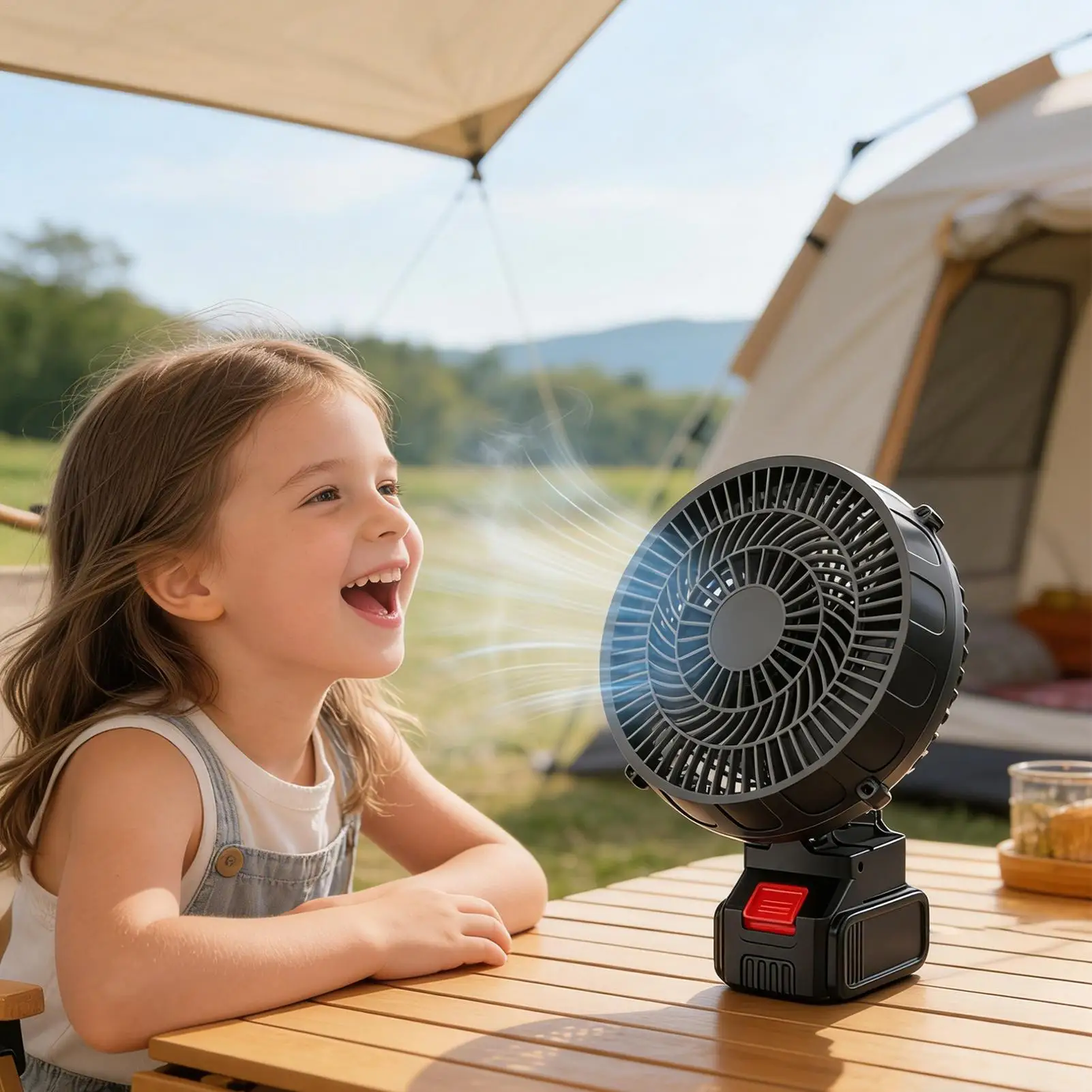 

Вентилятор для кемпинга, уличный вентилятор с литиевой батареей, настольный беспроводной вентилятор, тихий перезаряжаемый вентилятор для палаток, для путешествий и рыбалки