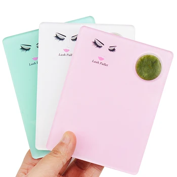Acryl Jade Steen Wimperverlenging Plaat Lade Enten Wimpers Houder Lijm Pallet Board Stand Pad Makeup Tools