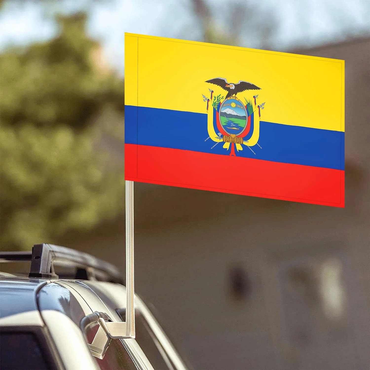 Directly Delivery 100% Polyester 30*45cm Car Window Decoration Ecuador Car Flags