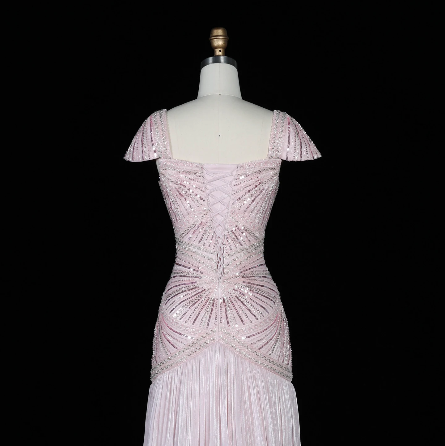 Sharon Said Abendkleider Luxuriöse Meerjungfrauen-Abendkleider, trägerlos, mit Perlen und Pailletten, glamouröse formelle Hochzeits- und Partykleider aus Dubai, SS325, maßgeschneidert – Detail 9