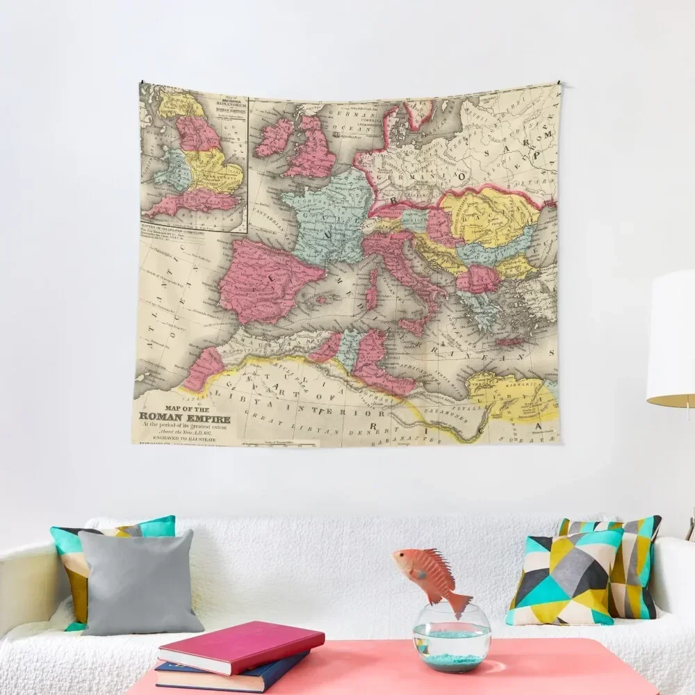 

Vintage Map of The Roman Empire (1875) Tapestry Home Decor Accessories Decor Home House Decorations Tapestry