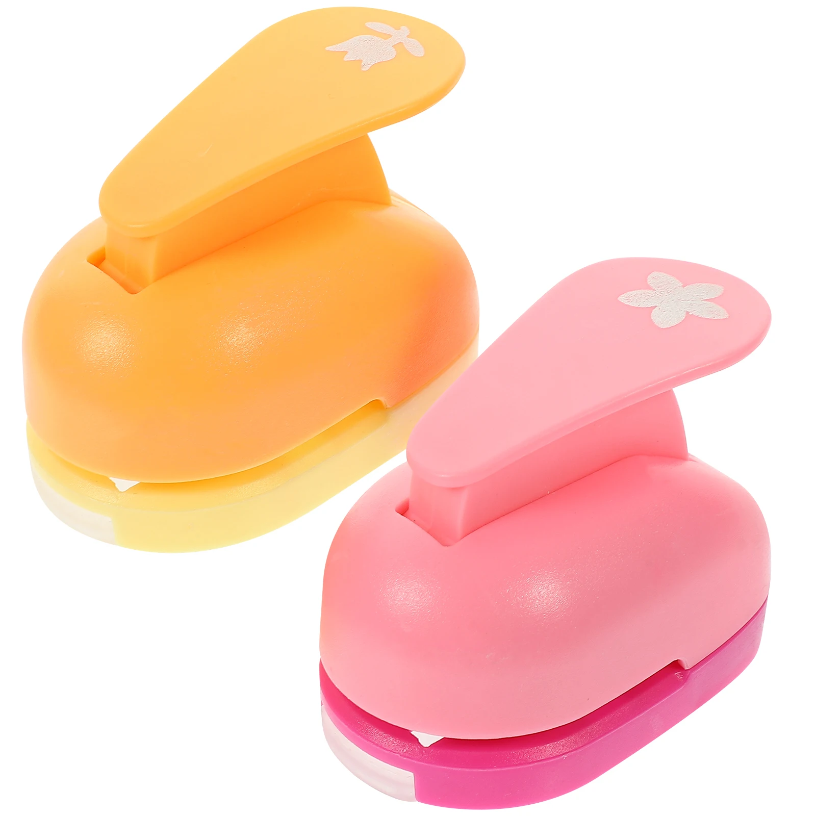 

2 Pcs Hole Punch Small Paper Puncher Craft Set Punches for Crafts Plastic Student Shape Mini