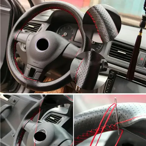 38 सेमी कार स्टीयरिंग व्हील हैंडल कवर सर्दियों तारों वाला आकाश आलीशान हैंडल सेट नरम पसीना अवशोषित, और गर्म 23 ऑटोमोटिव इंटीरियर 6 best sales स्टीयरिंग व्हील कवर सेट - №4