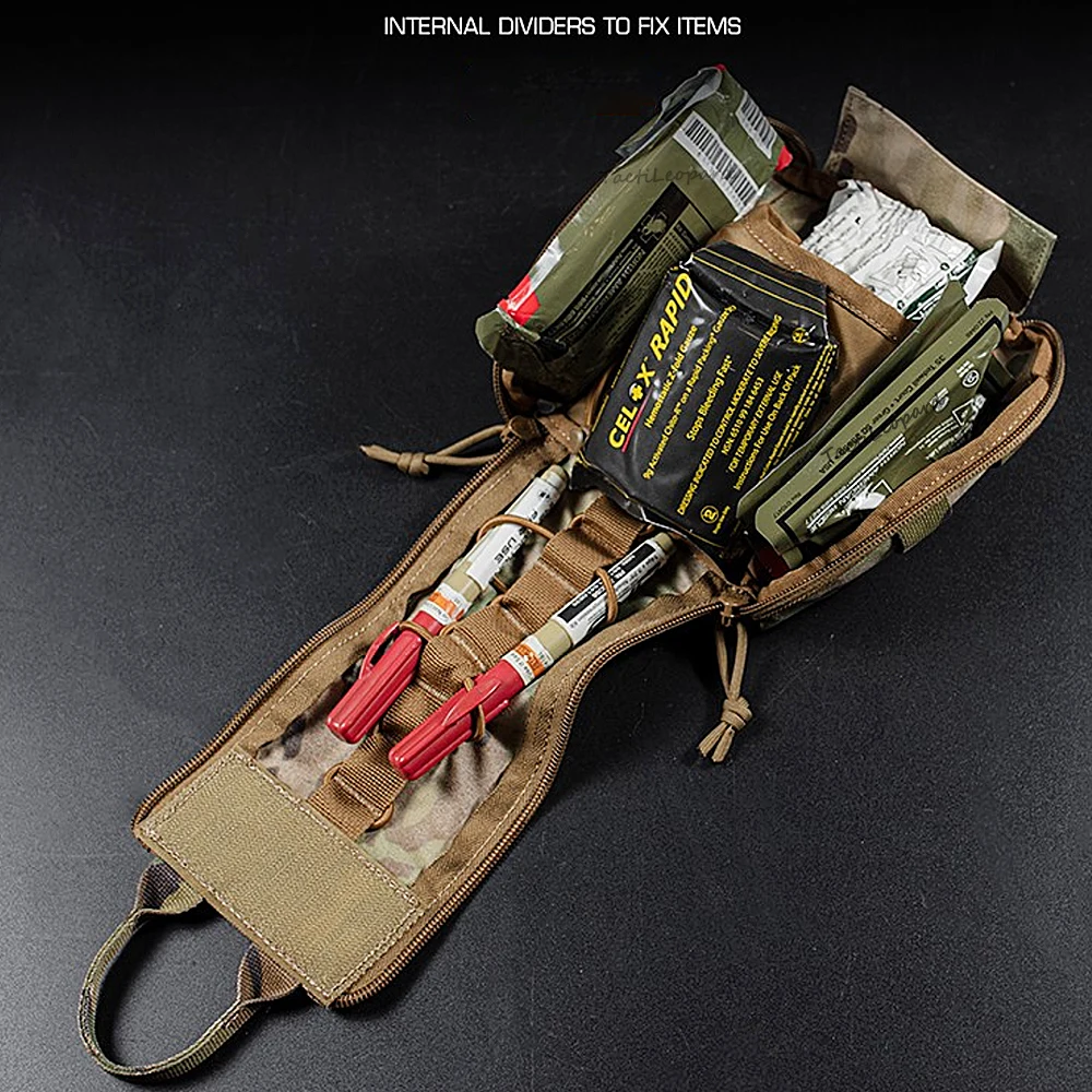 Tactical MOLLE IFAK Pouch First Aid Kit Multifunctional Bag Waist Belt Pack Hunting Vest Outdoor Camping Quick Response Pocket