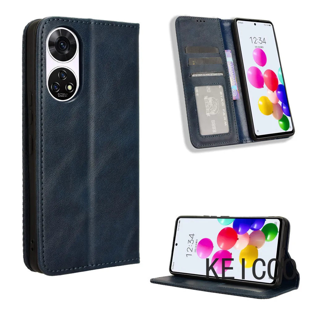 Magnetic Closure Cover for ZTE Anshin Family Blade A71 A51 30 5G Sweatproof Shell Non-slip Pretty Anti-Scratch Wallet Case