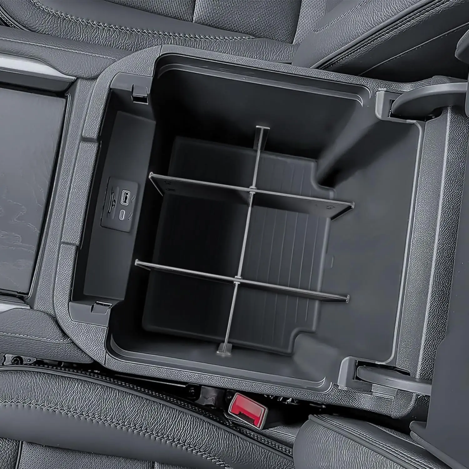 

TACOBRO Center Console Organizer for 2021-2025 Chevy Tahoe/Suburban and 2021-2024 GMC Yukon Armrest Storage Dividers Car Tray